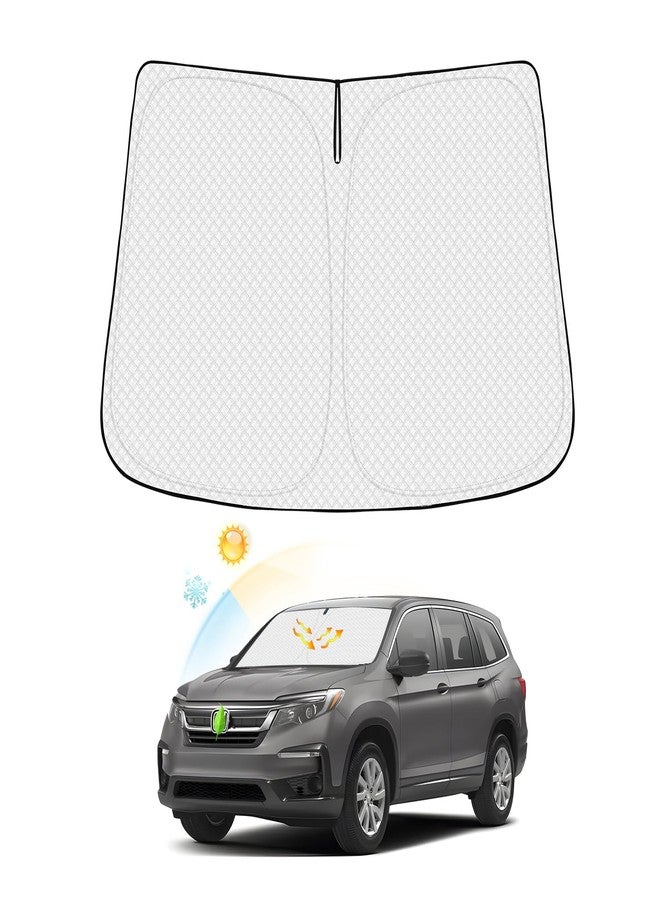 Canvcle Windshield Sun Shade for 2016-2025 2026 Honda Pilot Accessories Thicken 6-Layer Foldable Front Window Sunshade Cover Sun Visor Protector Block UV Rays Keep Vehicle Cool - Image 1